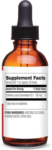 Botanic Choice – Cranberry Liquid Extract – Herbal Supplement – Fast Acting, Easy to Swallow, Alcohol Free, Gluten Free – 1 Ounce in Saudi Arabia