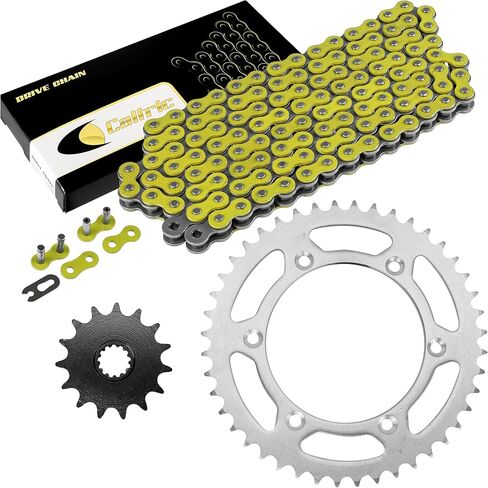 سلسلة محرك كالتريك ومجموعة أسنان مسننة متوافقة مع سوزوكي DR350 1994-1999 / DR-Z400S 2000-2017 in Kuwait