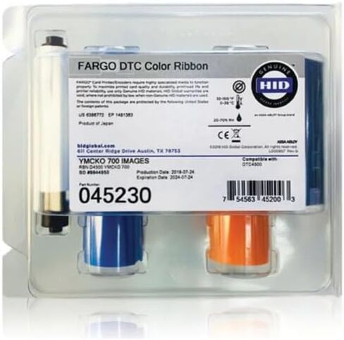 045230 YMCKO Dye-Sublimation Ribbon for DTC4500e - 700 Images in Saudi Arabia
