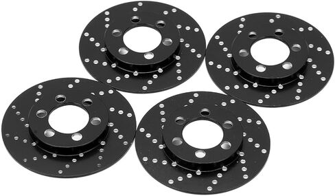 4pcs RC Brake Disc Aluminum Alloy Brake Caliper, RC Brake Disc for 2.2 Inch Wheel, Simulation Wheel Brake Caliper for 1/10 RC Crawler Car, Compatible with Axial SCX10 90046, (Black) in Saudi Arabia