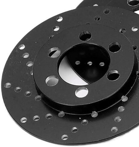 4pcs RC Brake Disc Aluminum Alloy Brake Caliper, RC Brake Disc for 2.2 Inch Wheel, Simulation Wheel Brake Caliper for 1/10 RC Crawler Car, Compatible with Axial SCX10 90046, (Black) in Saudi Arabia