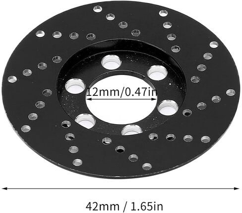 4pcs RC Brake Disc Aluminum Alloy Brake Caliper, RC Brake Disc for 2.2 Inch Wheel, Simulation Wheel Brake Caliper for 1/10 RC Crawler Car, Compatible with Axial SCX10 90046, (Black) in Saudi Arabia