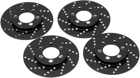 4pcs RC Brake Disc Aluminum Alloy Brake Caliper, RC Brake Disc for 2.2 Inch Wheel, Simulation Wheel Brake Caliper for 1/10 RC Crawler Car, Compatible with Axial SCX10 90046, (Black) in Saudi Arabia