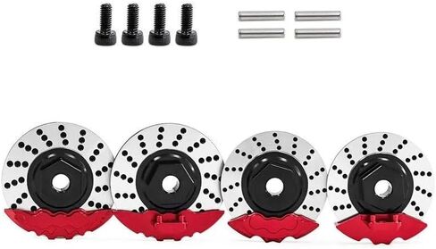قرص فرامل ألومنيوم TRX4 1/10 4-TEC DRIFT MUSTANG + فرجار D286#8367، #8356- لون أسود وأحمر، مجموعة خفيفة الوزن 33 جم in Kuwait