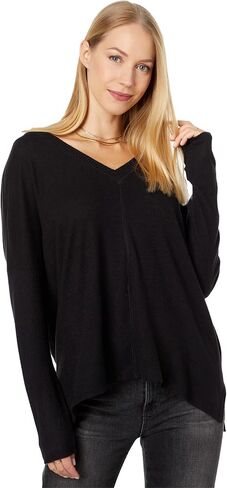Lucky Brand Women's Cloud Jersey Deep V Ruched Top in Saudi Arabia