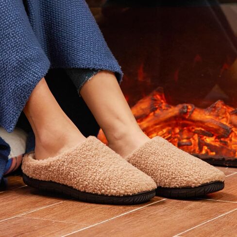 شباشب منزلية من Magtoe Memory Form للنساء والرجال دافئة ومريحة ومبطنة بالقطيفة في الأماكن المغلقة سهلة الارتداء في الشتاء (ملاءمة مريحة، مقاس أكبر) in Kuwait