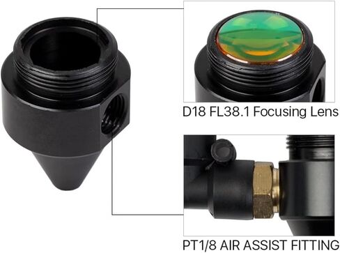FONLAND CO2 Laser Nozzle Dia. 18mm FL38.1mm for Laser Head at CO2 Laser Cutter Engraving Machine in Saudi Arabia