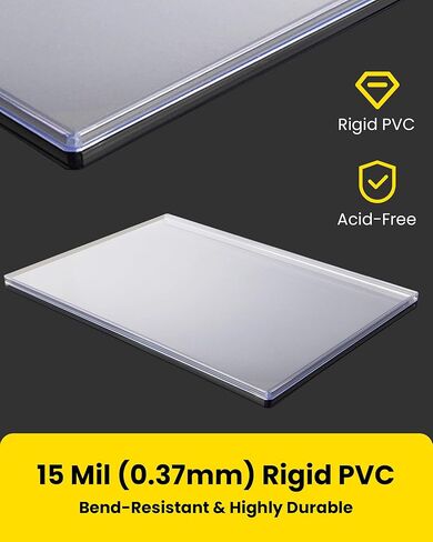 Life Magazine Toploaders 11x14.5 in, 7mm Thick Rigid PVC Sleeves, 15 Mil Archival Safe Hard Plastic Magazine Protectors for Vintage Periodicals, Art Prints, Photo Storage Display, 5 Pack in Saudi Arabia