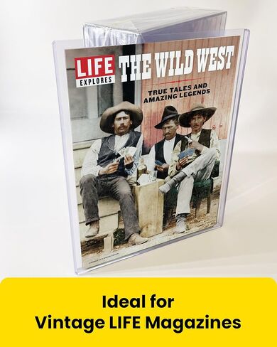 Life Magazine Toploaders 11x14.5 in, 7mm Thick Rigid PVC Sleeves, 15 Mil Archival Safe Hard Plastic Magazine Protectors for Vintage Periodicals, Art Prints, Photo Storage Display, 5 Pack in Saudi Arabia
