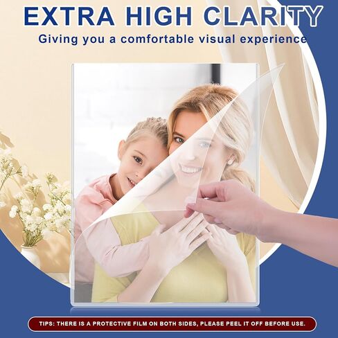 AKONEGE 5PCS 9" x 12" Rigid Print Protectors Clear Plastic Sheet Protectors, Heavy Duty Top Loading Document Holder, Menu Cover, Photo Poster Sleeves Hard Plastic Sleeves for Paper Art Prints in Saudi Arabia