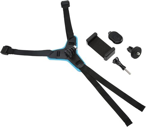 Brrnoo Motorcycle Helmet Bracket with Phone Holder, Motorcycle Helmet Front Chin Bracket Lightweight Chin Mount Holder Skid Front (Black) in Kuwait
