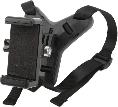 Brrnoo Motorcycle Helmet Bracket with Phone Holder, Motorcycle Helmet Front Chin Bracket Lightweight Chin Mount Holder Skid Front (Black) in Kuwait