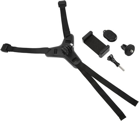 Brrnoo Motorcycle Helmet Bracket with Phone Holder, Motorcycle Helmet Front Chin Bracket Lightweight Chin Mount Holder Skid Front (Black) in Kuwait