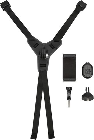 Brrnoo Motorcycle Helmet Bracket with Phone Holder, Motorcycle Helmet Front Chin Bracket Lightweight Chin Mount Holder Skid Front (Black) in Kuwait