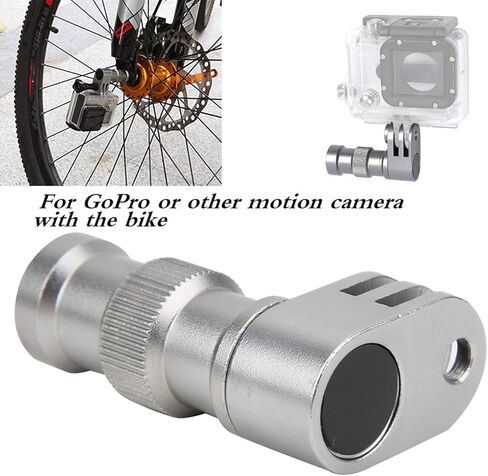 Aluminum Alloy Bicycle Camera Mount Bracket Silver 5.4x3.3x1.8cm - Stable & Sports Camera Holder for Road & Mountain Bikes, Anti - Shake Recording in Kuwait
