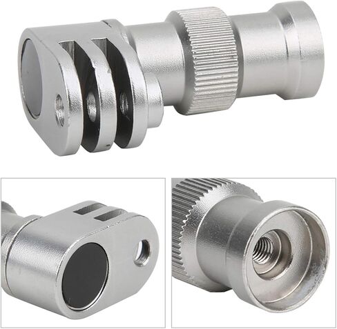 Aluminum Alloy Bicycle Camera Mount Bracket Silver 5.4x3.3x1.8cm - Stable & Sports Camera Holder for Road & Mountain Bikes, Anti - Shake Recording in Kuwait