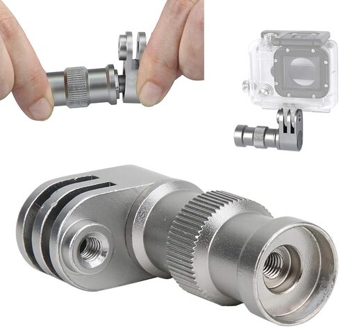 Aluminum Alloy Bicycle Camera Mount Bracket Silver 5.4x3.3x1.8cm - Stable & Sports Camera Holder for Road & Mountain Bikes, Anti - Shake Recording in Kuwait