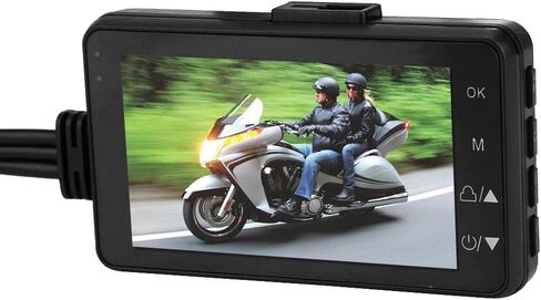 Akozon Motorcycle 1080P Video Recorder HD DVR 120 Degree Dash Camera Display IP68 for Motorcycle Riders in Kuwait