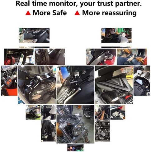 Akozon Motorcycle 1080P Video Recorder HD DVR 120 Degree Dash Camera Display IP68 for Motorcycle Riders in Kuwait