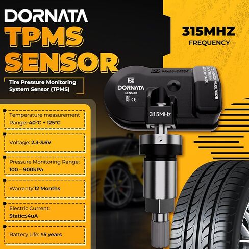TPMS Sensor,Pre-Programmed Tire Pressure Monitoring Sensor - Compatible with Nissan Infiniti -Altima,Frontier,Versa,Q45,QX4,QX56-315MHz-Replace OE# 40700JA00B,40700JA00C in Saudi Arabia