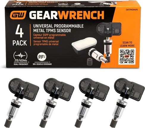 GEARWRENCH Universal Programmable Metal TPMS Sensor | 4 Pack | GWTPMSM4PK in Kuwait