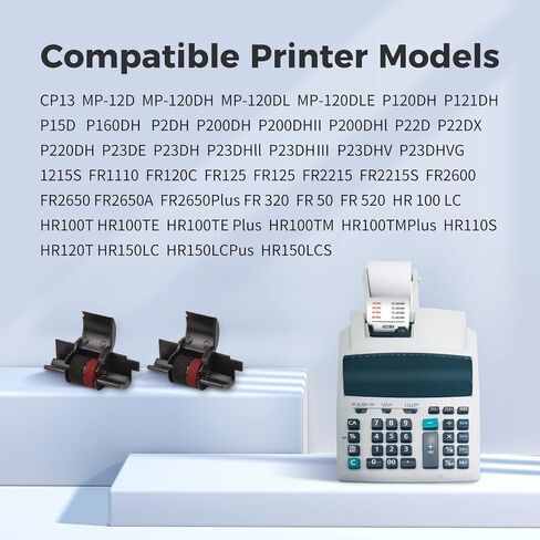 15 حزمة شريط حبر myCartridge IR40T IR-40T متوافق مع بكرة الحبر الحاسبة IR-40T CP-13 NR-42 لاستبدال Canon P170-dh MP11dx P23-dhv Sharp el-1801v el-1750v Casio hr-170rc (أحمر/أسود) in Kuwait