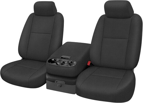 أغطية المقاعد الأمامية SAPUBK يمكن استبدالها لـ 2007-2013 Chevy Silverado/GMC Sierra 1500 2500HD CrewCab، نيوبرين ممتاز مع بطانة إسفنجية ناعمة مركبة ووسادة غطاء مقعد قابلة للتنفس in Kuwait