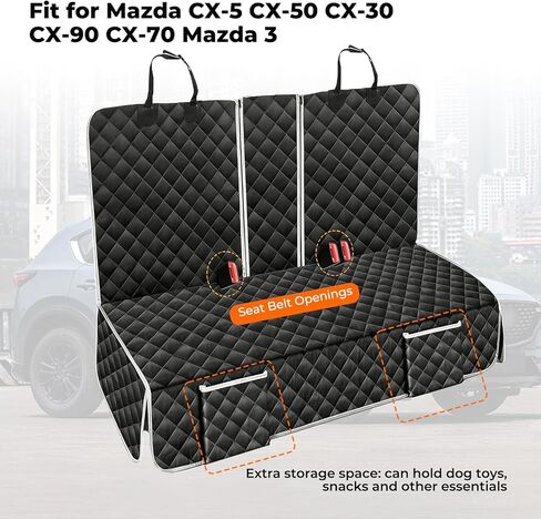 Dog Car Rear Seat Cover for Mazda CX-5 CX-50 CX-30 CX-90 CX-70 Mazda 3 Accessories, Waterproof Pet Seat Cover Hammock, Non-Slip Rear Seat Protector in Kuwait