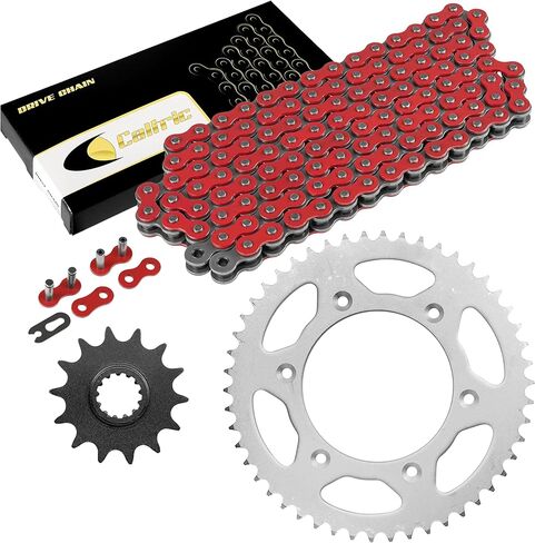 Caltric Red Drive Chain And Sprocket Kit Compatible with Honda Cr250R Cr 250 R 1995-2001 2003 in Kuwait