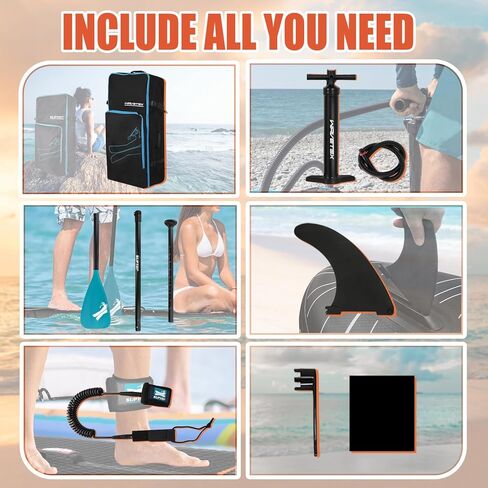 Inflatable Paddle Board, Stand Up Paddleboard with SUP Camera Seat, Wide Stance, Blow Up Paddle Board, ISUP Backpack, Pump, 3 Fins, 17.4lbs Ultra-Light Paddle Boards for Adults & Youth in Saudi Arabia