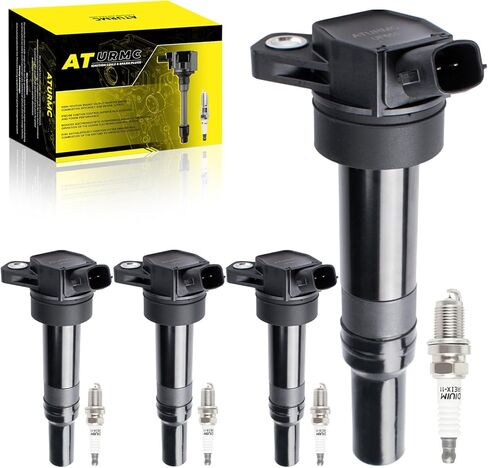 Set of 4 Ignition Coils UF680 & Iridium Spark Plug Compatible with Buick Envision LaCrosse Regal Verano Cadillac ATS CT6 CTS Chevrolet Impala Camaro Colorado Malibu Limited GMC Acadia L4 2.0L 2.5L in Kuwait