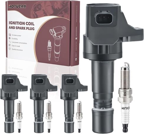 Set of 4 Ignition Coils Pack UF750 12138643360 & 4 PCS Iridium Spark Plugs Compatible with BMW 340i GT 540i X3 740i 640i xDrive M240i X4 Mini Cooper Clubman - 1.5L 3.0L L3 L6 in Saudi Arabia
