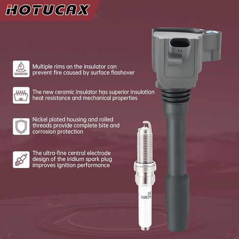 مجموعة من 4 ملفات إشعال UF750 12138643360 و4 قطع شمعات إشعال إيريديوم متوافقة مع BMW 340i GT 540i X3 740i 640i xDrive M240i X4 Mini Cooper Clubman - 1.5L 3.0L L3 L6 in Kuwait