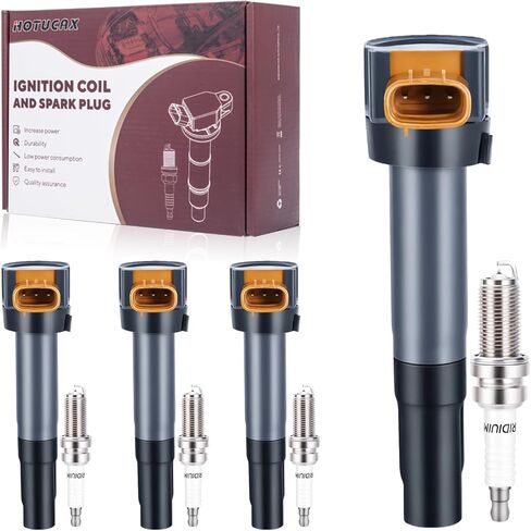 مجموعة من 4 ملفات إشعال UF750 12138643360 و4 قطع شمعات إشعال إيريديوم متوافقة مع BMW 340i GT 540i X3 740i 640i xDrive M240i X4 Mini Cooper Clubman - 1.5L 3.0L L3 L6 in Kuwait