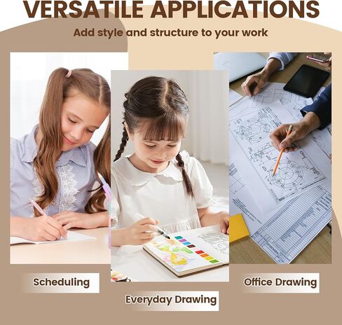 QUZZY 9 Pcs Calendar Stencils for Planners, Handmade Flexible Record Template, Reusable Layout Tools for Journaling, Drawing, DIY Planning in Saudi Arabia