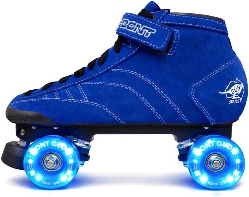 Bont Skates - زلاجات دوارة احترافية من جلد الغزال الأزرق مع عجلات LED مضيئة - داخلي وخارجي in Saudi Arabia
