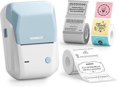 NIIMBOT B1 Label Maker with Tapes, 2 Inch Portable Thermal Label Printer for Home School Office Small Business, Address, Bakery, Crafts, Retail, Support Smartphones & PC, Dark Blue in Kuwait