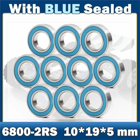 6800RS Bearing (10 PCS) 10 * 19 * 5 mm ABEC-7 Hobby Electric RC Car Truck 6800 RS 2RS Ball Bearings 6800-2RS Blue Sealed in Kuwait
