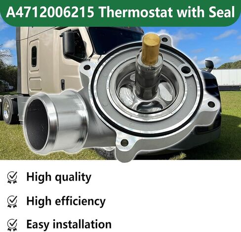 ترموستات مع ختم A4712006215 A4712007515 متوافق مع محركات ديترويت DD13 DD15، استبدل A4722001315 A4722000215 A4712003615 A4712002915، يناسب Freightliner Cascadia Columbia M2 112 114SD in Kuwait
