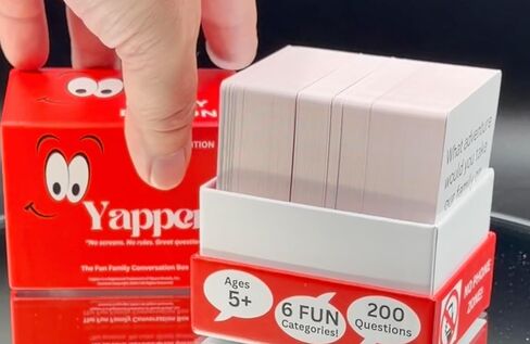 Yapper Family Conversation Card Game – No Screens, 200 Fun Questions for Kids, Teens & Adults Dinner Table Game Tales, Road Trip Game, Family Game Night, Conversation Starters Box in Kuwait