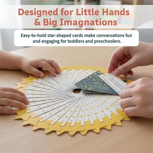 TALK & BOND Family Conversation Starter for Kids Ages 3–6 | 300 Questions + 180 Follow-Ups | Screen-Free Social Emotional Learning (SEL) Game for Family Dinner, Bedtime & Travel in Kuwait