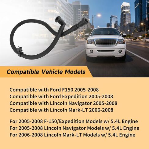 Fuel Vapor Vacuum Tube 5L3Z-9D289-A Compatible with Ford F150 Expedition for Lincoln Navigator Mark-LT 06-08 Models w/ 5.4L Engine in Saudi Arabia