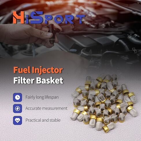 HiSport Fuel Injector Seal Kits Filter Baskets Repair Set CF-165S [10.5mm x 6mm x 3mm] Compatible with Honda[50 Set] in Kuwait