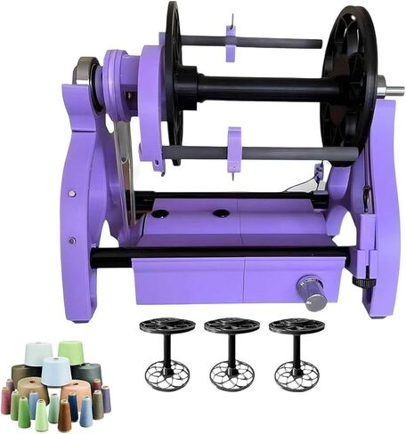 COYEUX Electric Spinning Wheel, 12v Automatic Spinning Wheel Machine, with 3 Small Spools, Speed 800 RPM, 4 Ounce Capacity, for Yarn Weaving Blending Roving in Kuwait