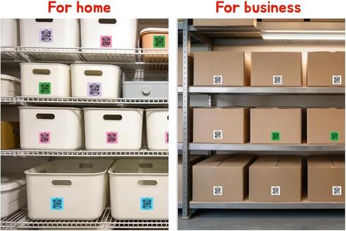 Label Map: 64 Waterproof QR Code Labels, 8 Colors. No Subscription, No Typing—Use Voice & Camera. iOS/Android App, Offline Mode, No Login Needed. Perfect for Storage, Moving & Home Organization in Saudi Arabia