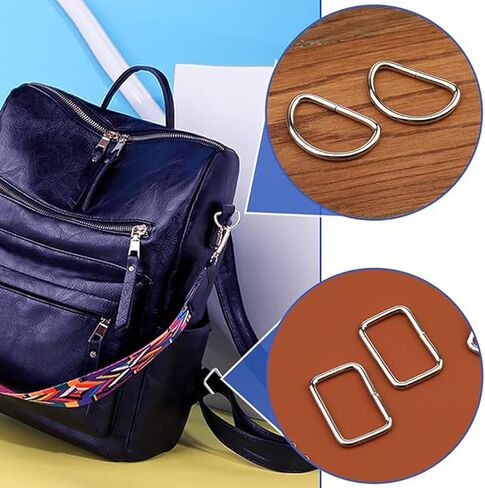 Metal Belt Buckle Hardware Set, 36 Pieces, 3/8 Inch, D-Rings and Slide Buckles, Rectangle Ring in Saudi Arabia