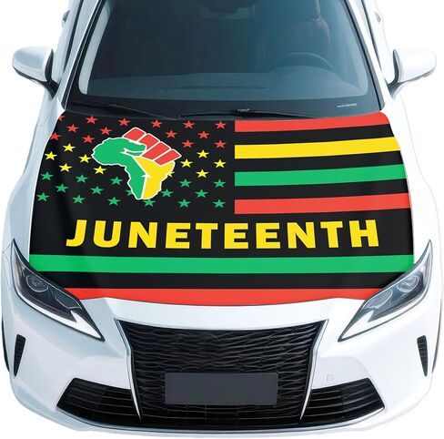Black Car Hood Cover, 4x5 Feet Car Bonnet Banner, Universal Fit, Elastic Polyester, Stretchable in Kuwait