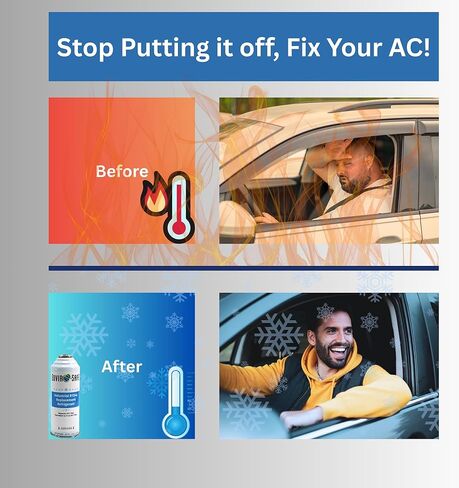 ENVIRO-SAFE R134a Vehicle AC Refrigerant | 12 Cans (8oz) with Piercing Valve for AC Recharging | Automotive, Agriculture and Appliance Refrigerant (Cans Only) in Kuwait