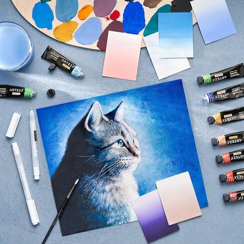 ARTEZA Gouache Paint, Set of 24, 12ml/0.4 US fl oz Gouache Paint Tubes, Gouache Set for Adults and Students in Kuwait