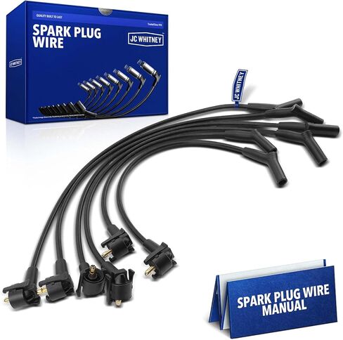 JC Whitney JFBAJCWSPW00190 مجموعة من 6 أسلاك توصيل الإشعال - متوافقة مع Ford Ranger 1995-1997، Aerostar 1995-1997، Mazda B3000 1995-1997 - 3.0L Cyl.6 in Kuwait